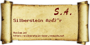 Silberstein Azár névjegykártya